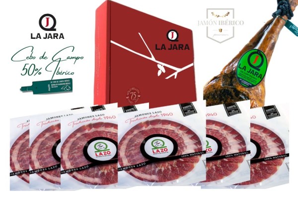 Loncheado Jamón Cebo de Campo 50% Ibérico - LA JARA

